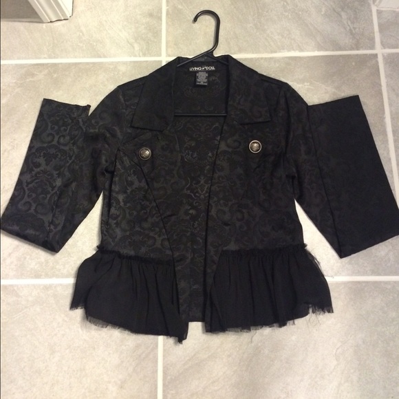 Sexy Black Floral Blazer