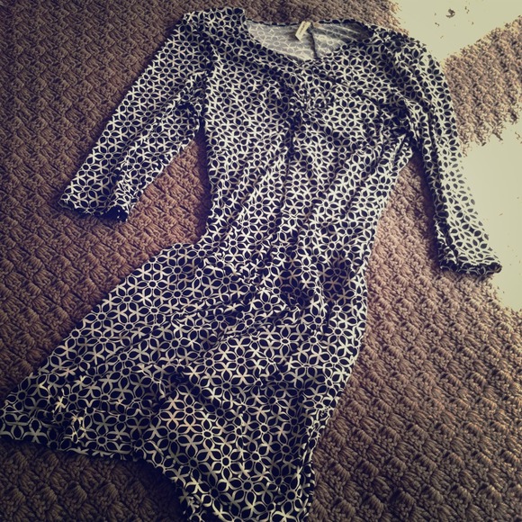 Black and white Flower print dress