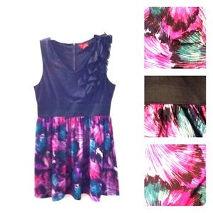 T shirt top ruffle dress XL
