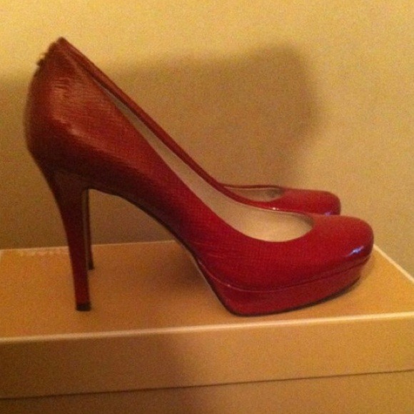 Michael Kors Red Ionna Pump