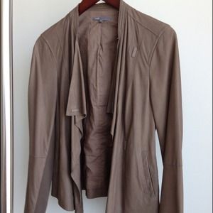 Vince Taupe leather Jacket