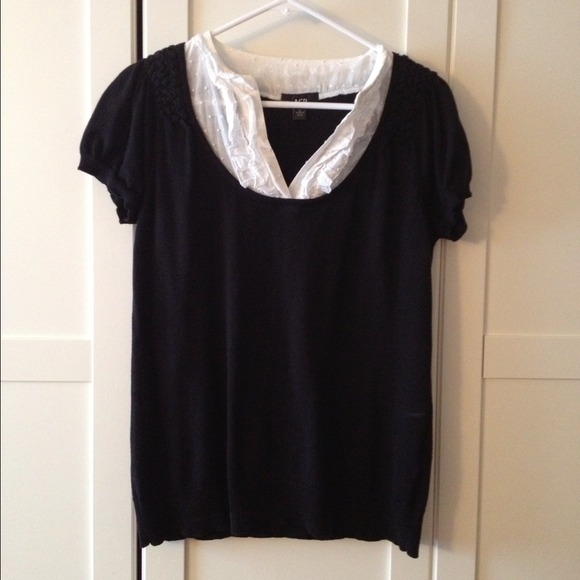 Cute black and white top