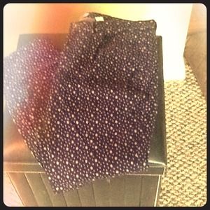 Madewell deep polka dot corduroy skinny pant
