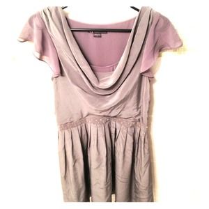 Armani Exchange silver dress with studded waist.