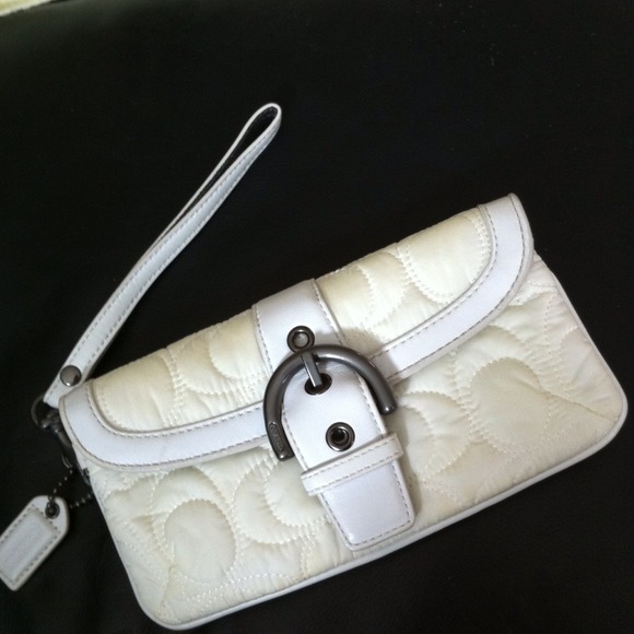 Authentic Coach Quilted Wristlet