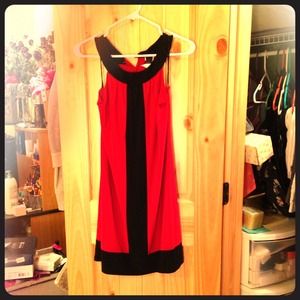 Red & black dress