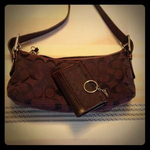 Coach handbag and coin purse