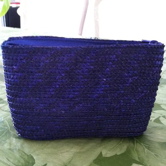 Purple straw Cosmetic bag