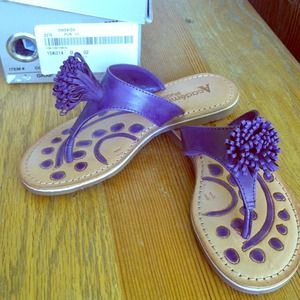 CWD girls purple pom pom sandals