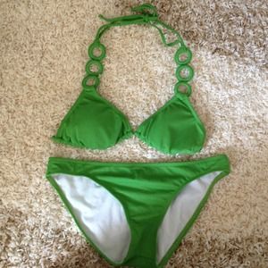 Greatest retro swim suit. Perfect color green.