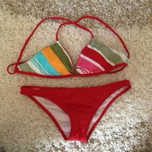 Such a fun bright swim suit!!
