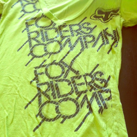🌟Lime green Fox Girls tee