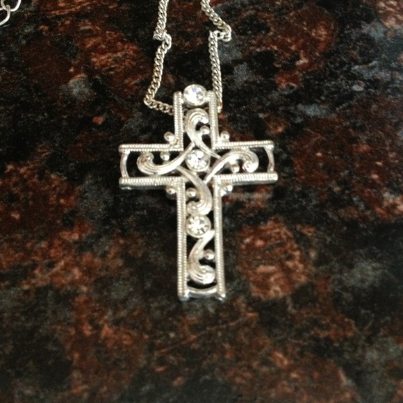 Sterling silver cross necklace