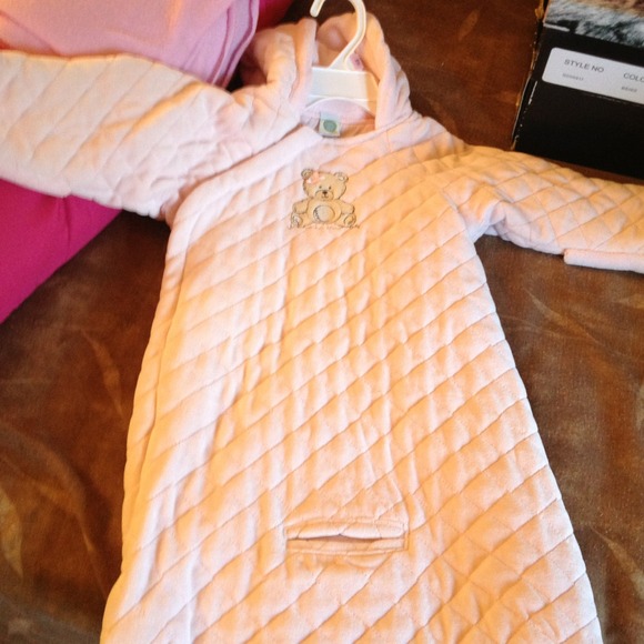 Pink baby girl car seat coat