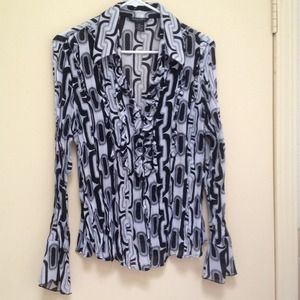 Black and white blouse