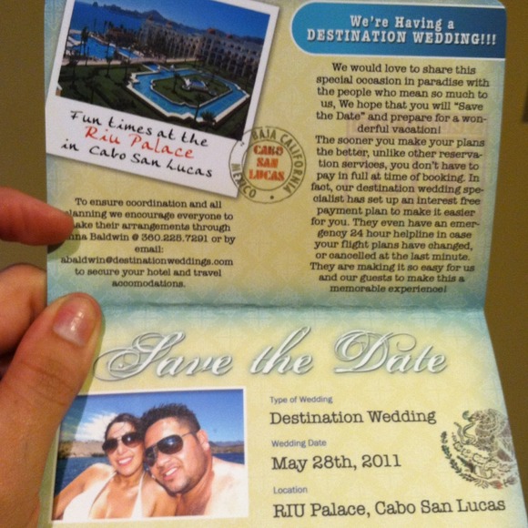 Destination wedding save the date or invite - Picture 2 of 4