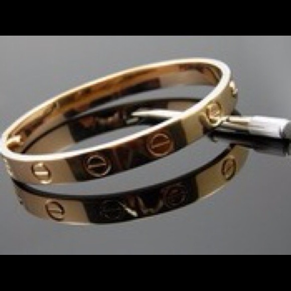 Love screw bangle with screwdriver- in Gold