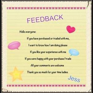 Feedback 🎀☺💖