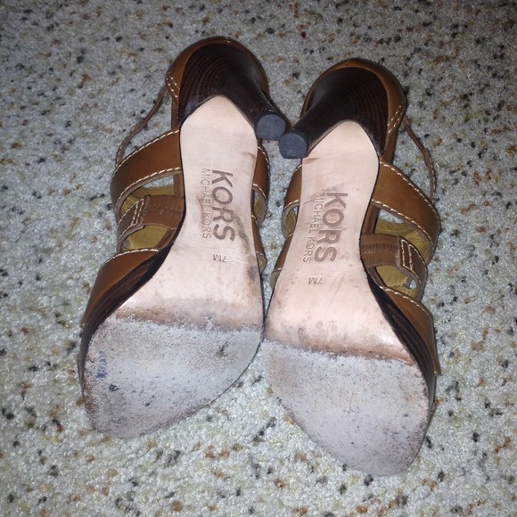 Michael Kors 7 gladiator brown sandals shoes - Picture 2 of 4