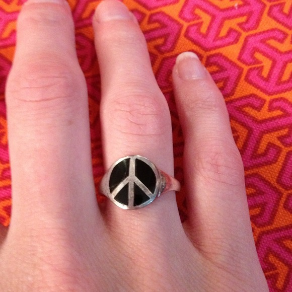 Sterling sliver peace ring