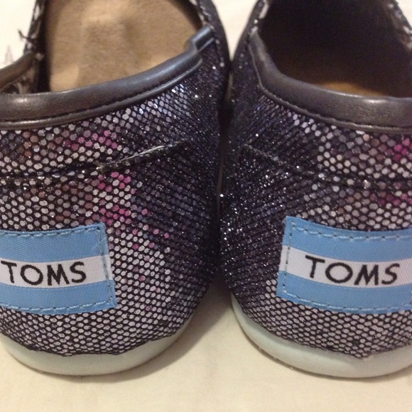 ❌❌Sold❌❌TOMS Navy Glitter Women S 7.5 - Picture 4 of 4