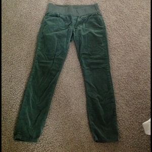 *sold* Gap maternity skinny cords olive green