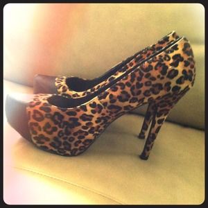 Leopard print heels
