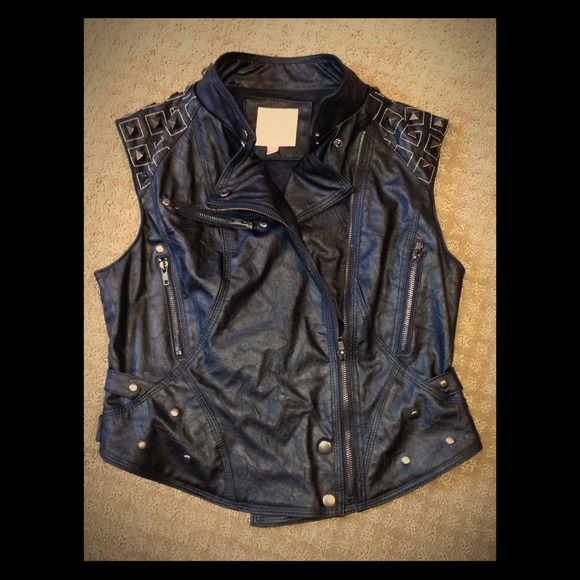 Romeo & Juliet Couture Faux Motorcycle Vest