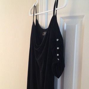 Guess black tunic with rhinestones on side