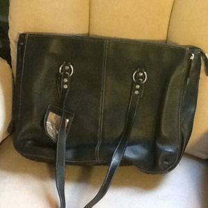 Leather work/laptop bag