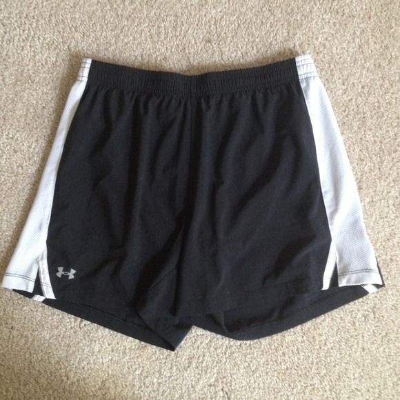Under Armour Black & White Running Shorts