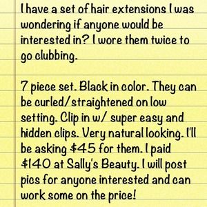 18 Inch Black Human Hair Extensions