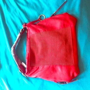Red summer handbag