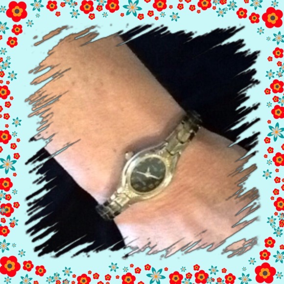 Gold and silver plated watch