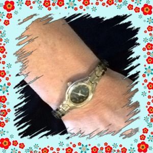 Gold and silver plated watch