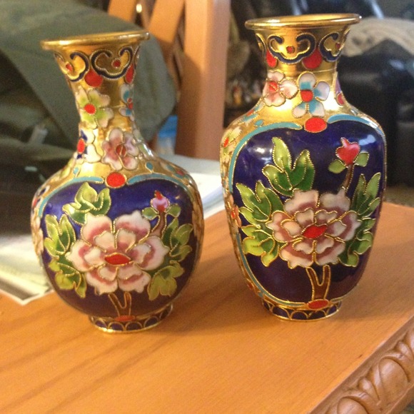 Little metal vases