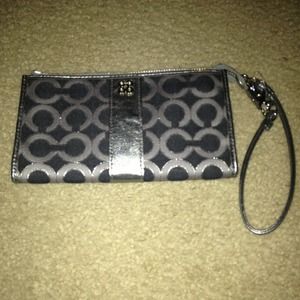 Coach silver wristlet NWOT