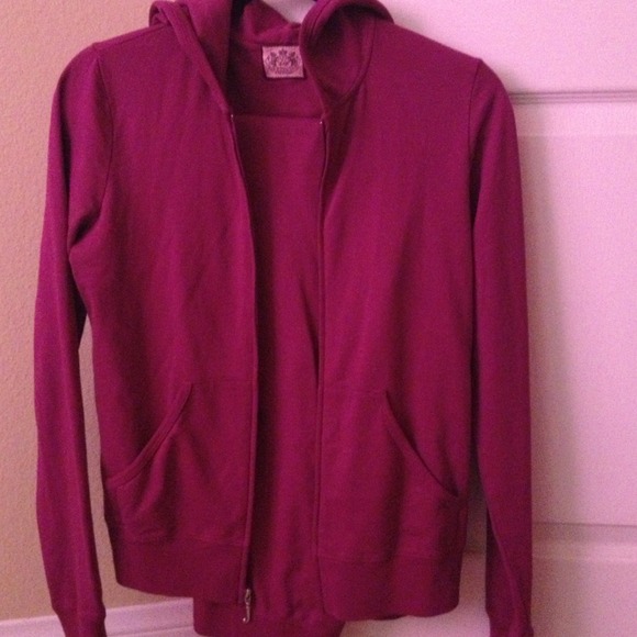 Juicy Couture burgundy jacket hoodie