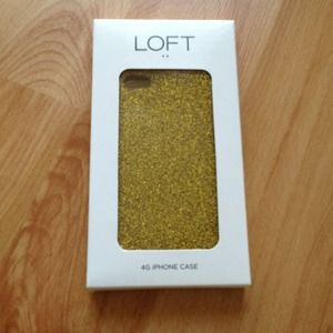 NWT iPhone 4/4S Gold Glitter Case