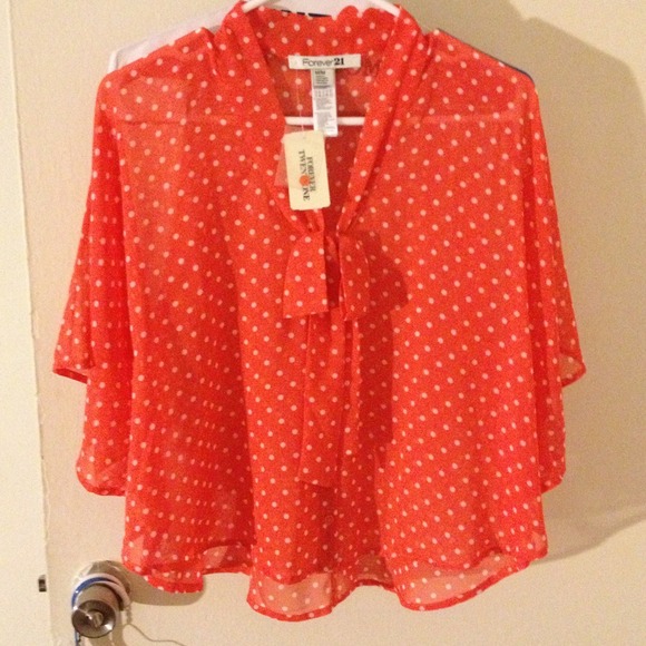 Polka dot poncho