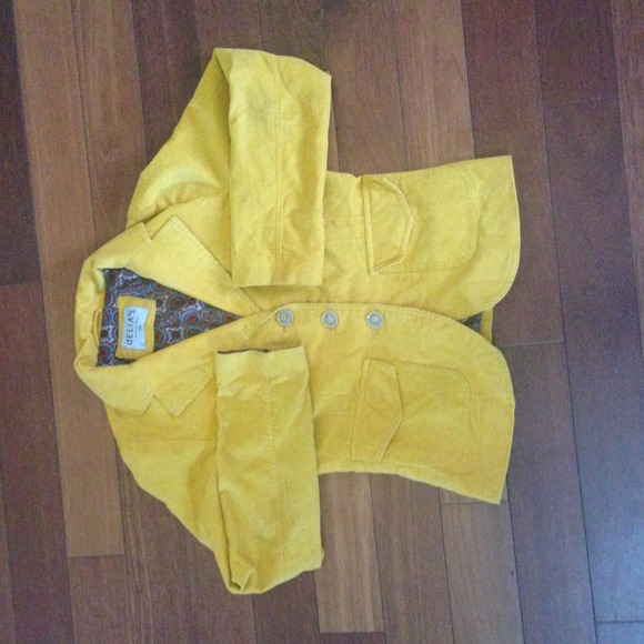 Delia's mustard yellow corduroy fitted jacket