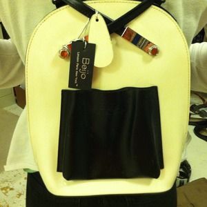 Beijo backpack ivory and black
