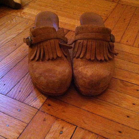 Suede UGG clogs