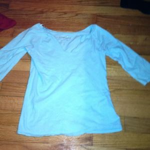 Baby blue v neck