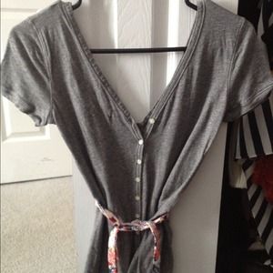 Tie around V neck and back