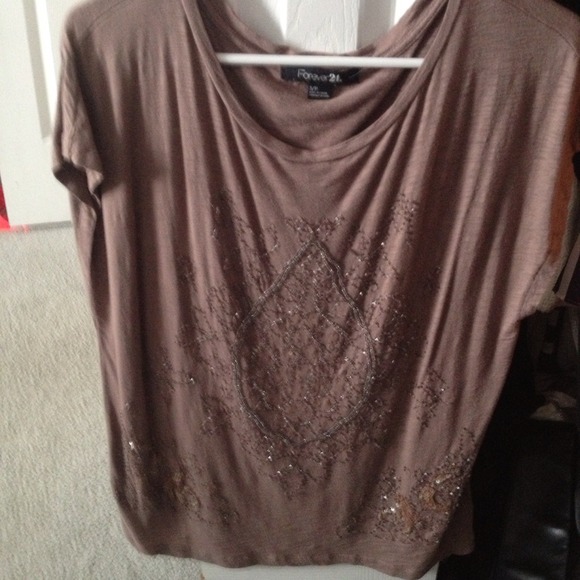 Taupe Graphic Tee - Picture 1 of 1