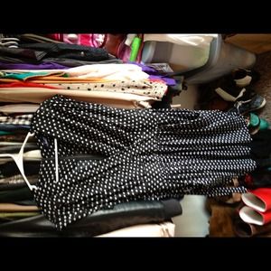 Black and white polka dot dress