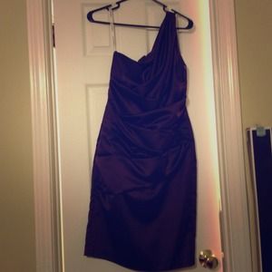 Plum purple bridesmaid dress