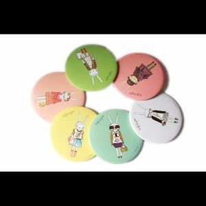 Fifi Lapin Small Flat Carry On Mirror - Set of Six