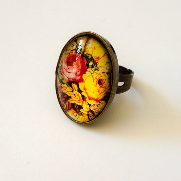 Handemade Floral Ring - Picture 2 of 2